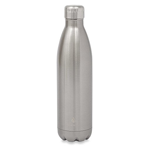 Manna Vogue 25 oz. Stainless Steel Double Wall Water Bottle (Silver)