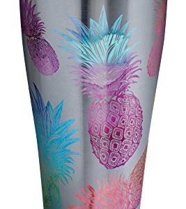 Tervis Watercolor Pineapples Triple Walled Insulated Tumbler Travel Cup Keeps Drinks Cold & Hot, 30oz Legacy, Stainless Steel