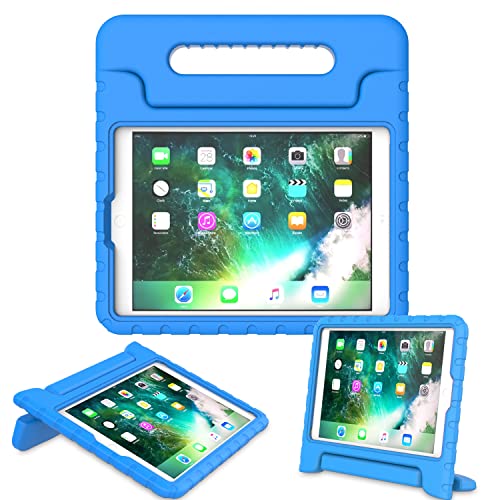 AVAWO Kids Case for iPad 9.7 2017/2018 & iPad Air 2 - Light Weight Shock Proof Convertible Handle Stand Friendly Kids Case for 9.7-inch iPad 5th & 6th Gen, iPad Air 1 & iPad Air 2 - Blue