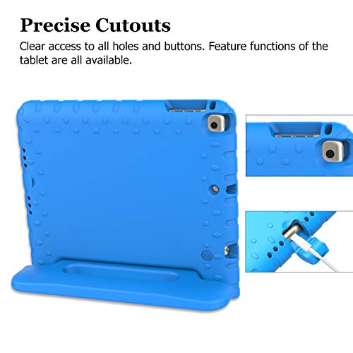 AVAWO Kids Case for iPad 9.7 2017/2018 & iPad Air 2 - Light Weight Shock Proof Convertible Handle Stand Friendly Kids Case for 9.7-inch iPad 5th & 6th Gen, iPad Air 1 & iPad Air 2 - Blue