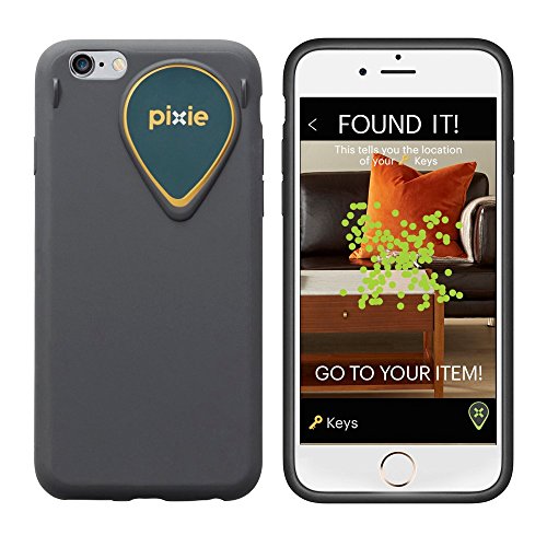 Pixie (2-pack) – Find your lost items faster by SEEING where they are. Lost item tracker/finder for Keys, Luggage, Wallet (iPhone 6/6S case included)