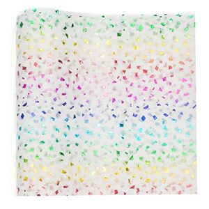 bonbon paper unicorn rainbow tissue paper | 36 sheets of premium unicorn rainbow tissue paper for gift wrapping and gift bags | beautiful white bundle with rainbow glitter accent | size 20”x30”
