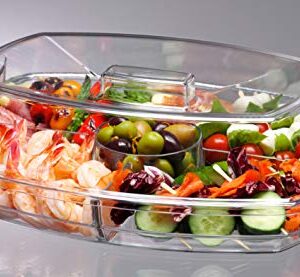 Prodyne SB-5 Flip-Lid Appetizers On Ice, 15", Clear