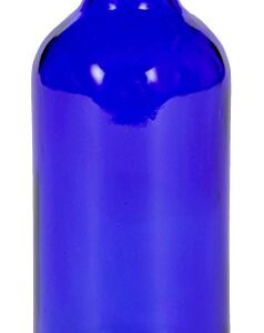 Vivaplex, 12, Cobalt Blue, 4 oz Glass Bottles, with Lids