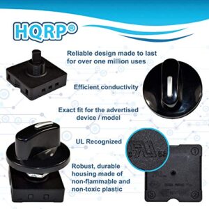 HQRP 4-Position 3-Speed Fan Selector Rotary Switch with Knob 13AMP 120V