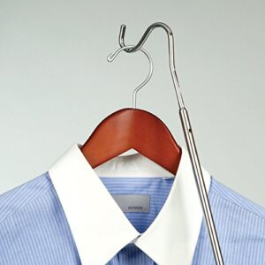 Only Hangers Hanger Hooker with Wooden Handle - Reach Pole - Hanger Retriever