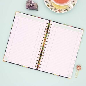 Blue Sky Day Designer for Notebook Journal, 160 Ruled Pages, Twin-Wire Binding, Hardcover, 5.75' x 8.5', Peyton Navy