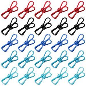 rustark 50pcs multi-purpose windproof clothespin wire clips clothes pins for clothesline utility, picture, notes, decoration, poster - 5 colors