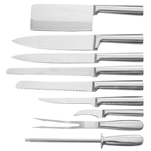 HQY Professional Knives, Premium Stainless Steel 9 Piece Chefs Knife Set in Case