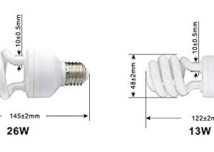 LUCKY HERP 5.0 UVB Fluorescent Tropical Terrarium Lamp,Compact Bulb,E26,13 Watts,26 Watt (13 Watt)