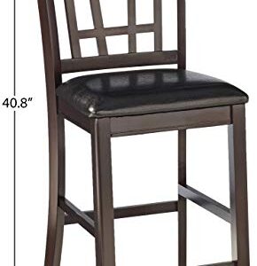 Coaster Furniture Lavon 5-Piece Storage Counter Table Dining Set Espresso and Black 102888-S5