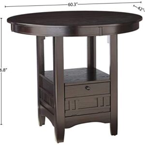 Coaster Furniture Lavon 5-Piece Storage Counter Table Dining Set Espresso and Black 102888-S5