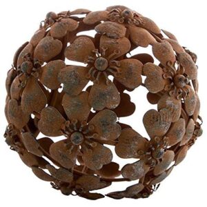 metal decorative sphere for home decor - antique brown, hand painted, modern decorative balls for living room, bedroom, kitchen, bathroom, office - table decorative orbs for Сenterpiece