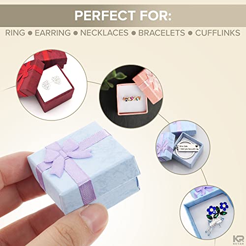 24Pcs Small Gift Boxes for Jewelry - Hard Cardboard Boxes Ring Box for Proposal Earring Boxes Necklace Gift Boxes for Jewelry Organizer Box - Ring Boxes for Wedding Valentines Gift Boxes for Presents