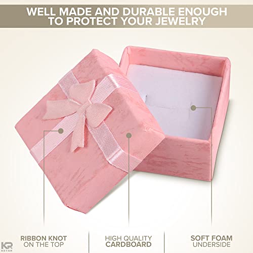 24Pcs Small Gift Boxes for Jewelry - Hard Cardboard Boxes Ring Box for Proposal Earring Boxes Necklace Gift Boxes for Jewelry Organizer Box - Ring Boxes for Wedding Valentines Gift Boxes for Presents