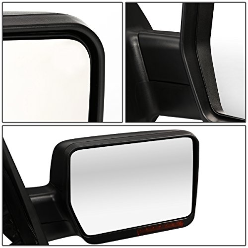 Passenger Right Side Rear View Mirror - Manuel Adjust & Folding - with LED Turn Signal - Non-Heated Glass - Compatible with Ford F150 2004-2014