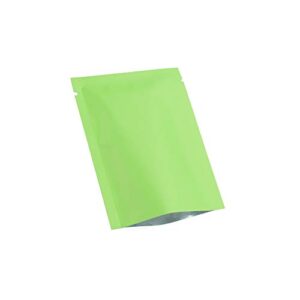 100/200pcs green metallic foil open top bags (200, 5x8cm (1.9x3.1"))