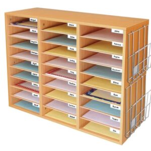 really good stuff classroom oak mail center and paper holders