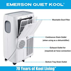 Emerson Quiet Kool 7,800 BTU Portable Air Conditioner with Remote Control, For Rooms up to 350 Sq. Ft.