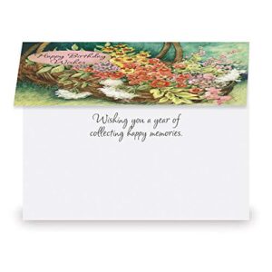 Susan Winget Birthday Greeting Cards Value Pack - Set of 20 (10 designs), Large 5" x 7", Happy Birthday Cards with Sentiments Inside, Envelopes Included