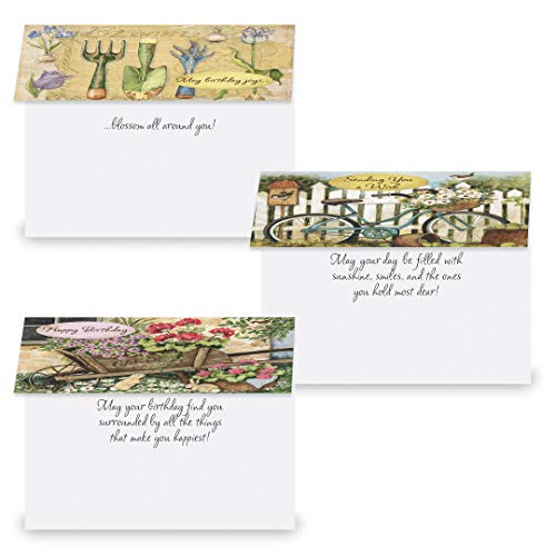 Susan Winget Birthday Greeting Cards Value Pack - Set of 20 (10 designs), Large 5" x 7", Happy Birthday Cards with Sentiments Inside, Envelopes Included