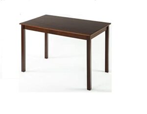 zinus juliet espresso wood dining table / table only, 45 in x 28 in x 29 in