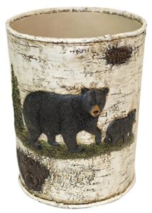 ll home bear on birch waste basket home decor