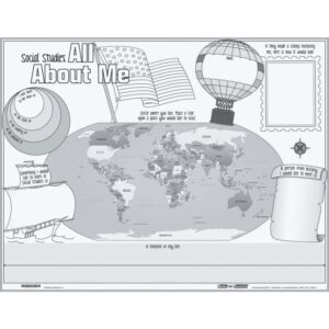 Really Good Stuff Ready-to-Decorate Social Studies All About Me Posters, 22” by 17” (Set of 24) – Fun Getting-to-Know-You Activity – Feature Students Throughout Year – Makes a Great Classroom Display