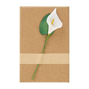 Lily Flower Kraft Paper Boxes with Lids for Jewelry, Party Favors (3.5 x 2 In, 12 Pack)