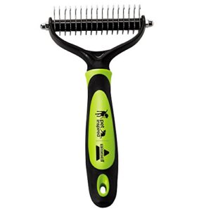 bissell furget it cat and dog grooming brush with shedding and dematting, 2064a green