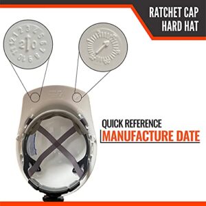 Malta Dynamics 4 pt. Ratchet Cap Style Hard Hat (1 Pack, White)