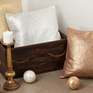 SARO LIFESTYLE 1793.GL20S Shimmering Metallic Design Down Filled Throw Pillow, 20", Gold