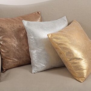 SARO LIFESTYLE 1793.GL20S Shimmering Metallic Design Down Filled Throw Pillow, 20", Gold
