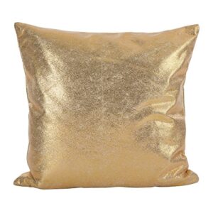 SARO LIFESTYLE 1793.GL20S Shimmering Metallic Design Down Filled Throw Pillow, 20", Gold