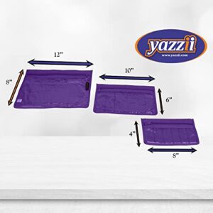 Yazzii Craft Notions Pouch Set (3PC) - Portable & Multipurpose - Sewing Supplies Organizer for Thread Spools, Needles, Beads, Embroidery Floss, Fabric Pieces & More!