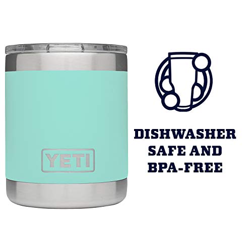 YETI Rambler 10 oz Lowball, Vacuum Insulated, Stainless Steel with Standard Lid, Seafoam