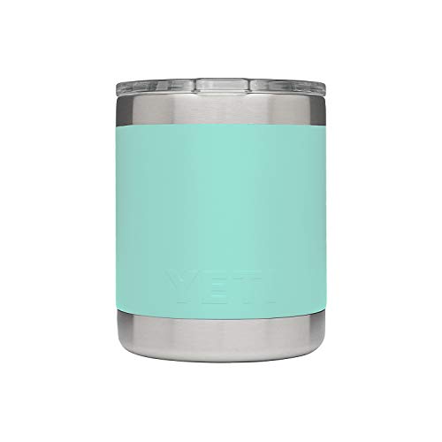 YETI Rambler 10 oz Lowball, Vacuum Insulated, Stainless Steel with Standard Lid, Seafoam