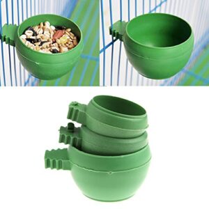 Itemap Mini Bird Parrot Food Water Bowl Feeder Plastic Pigeons Birds Cage Sand Cup Feeding Holder. (5pcs, Small)