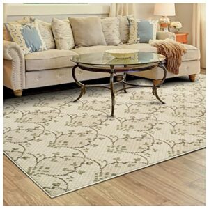 superior area rugs for bedroom, farmhouse, kitchen, entryway, laundry room | living room decor | aberdeen collection, 8' x 10', beige