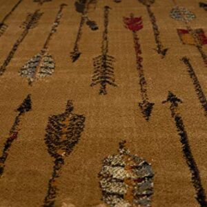 United Weavers of America Affinity Quilted Arrow Rug - 5ft. 3in. x 7ft. 2in. Natural Southwestern Area Rug with Jute Backing