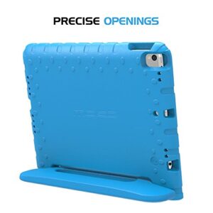 MoKo Case Fit New iPad 9th Generation 10.2" 2021/iPad 8th/7th Gen 10.2"/iPad Air (3rd Gen) 10.5" 2019/iPad Pro 10.5 2017, Kids Friendly EVA Shock Proof Handle Protective Stand Cover Case, Blue