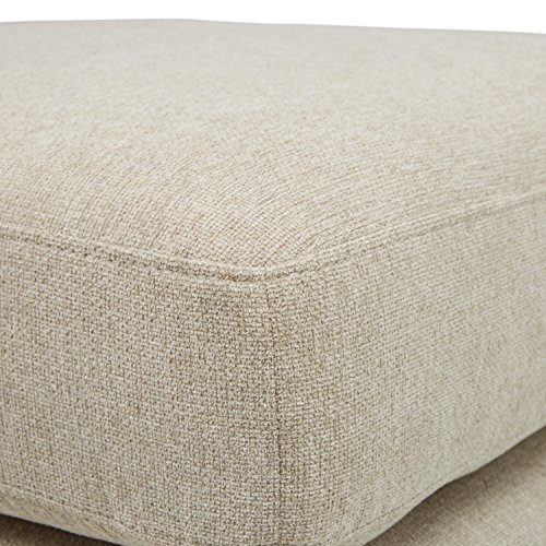 Amazon Brand – Rivet Sloane Mid-Century Modern Ottoman, 32"W, Shell