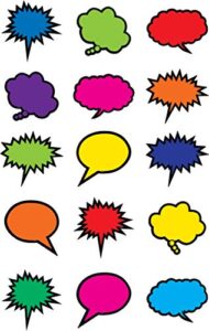 teacher created resources colorful speech/thought bubbles mini accents