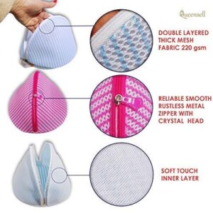 Bra Bags For Laundry - Bra Bag for Washing Machine - Set of 3 - Bra Washing Bags for Laundry - Bra Laundry Bags for Washing Machine – Lingerie bag for Washing Machine –Bra Pouch Mesh Bag - Extra Large H