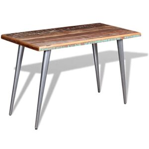 vidaXL Dining Table Solid Reclaimed Wood Vintage Dining Room Dinner Kitchen