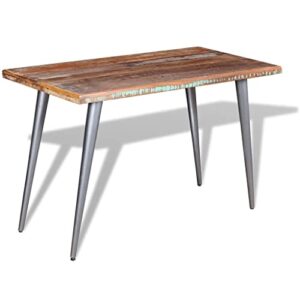 vidaXL Dining Table Solid Reclaimed Wood Vintage Dining Room Dinner Kitchen