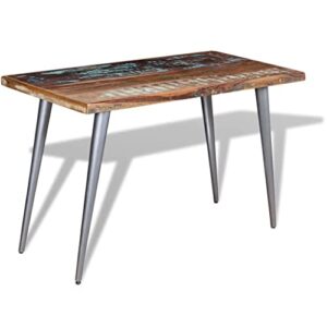 vidaXL Dining Table Solid Reclaimed Wood Vintage Dining Room Dinner Kitchen