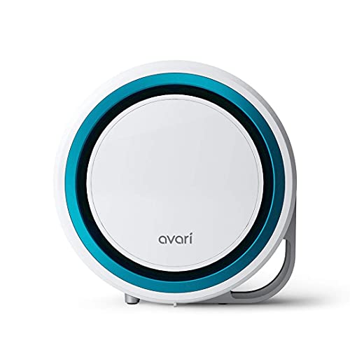 AVARI™ 525 Blue Desktop Personal Air Purifier for Filtering Personal Breathing Zone. Ultra Quiet Electro-Static Filters to 0.1 Micron