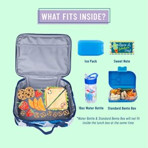 Wildkin Kids Insulated Lunch Box Bag for Boys & Girls, Reusable Kids Lunch Box is Perfect for Elementary, Ideal Size for Packing Hot or Cold Snacks for School & Travel Bento Bags (Sharks)