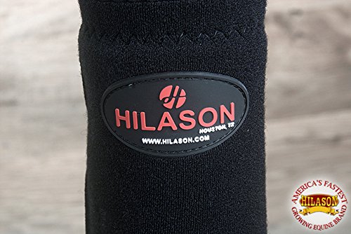 HILASON Medium Horse Medicine Sports Boots Rear Hind Leg Black